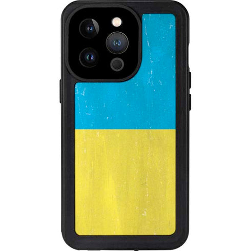 Ukraine Flag Distressed iPhone 14 Pro Waterproof Case